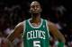 MIAMI, FL - OCTOBER 30: Kevin Garnett #5 of the Boston Celtics looks on during the game against the Miami Heat at American Airlines Arena on October 30, 2012 in Miami, Florida. NOTE TO USER: User expressly acknowledges and agrees that, by downloading and/or using this Photograph, user is consenting to the terms and conditions of the Getty Images License Agreement. (Photo by Chris Trotman/Getty Images)
