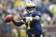 ANN ARBOR, MI - APRIL 16: Devin Gardner #7 of the Michigan Wolverines drops back to pass during the annual Spring Game at Michigan Stadium on April 16, 2011 in Ann Arbor, Michigan. (Photo by Leon Halip/Getty Images)