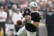 OAKLAND, CA - SEPTEMBER 23: Carson Palmer #3 of the Oakland Raiders in action against the Pittsburgh Steelers at Oakland-Alameda County Coliseum on September 23, 2012 in Oakland, California. (Photo by Ezra Shaw/Getty Images)