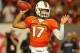 MIAMI GARDENS, FL - OCTOBER 20: Stephen Morris #17 of the Miami Hurricanes passes during a game against the Florida State Seminoles at Sun Life Stadium on October 20, 2012 in Miami Gardens, Florida. (Photo by Mike Ehrmann/Getty Images)