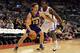 LOS ANGELES, CA - OCTOBER 24: Steve Nash #10 of the Los Angeles Lakers dribbles away from Eric Bledsoe #12 of the Los Angeles Clippers at Staples Center on October 24, 2012 in Los Angeles, California. NOTE TO USER: User expressly acknowledges and agrees that, by downloading and or using this photograph, User is consenting to the terms and conditions of the Getty Images License Agreement. (Photo by Harry How/Getty Images)
