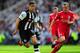 NEWCASTLE UPON TYNE, ENGLAND - APRIL 01: Liverpool player Jay Spearing (r) and Hatem Ben Arfa in action during the Barclays Premier League match between Newcastle United and Liverpool at Sports Direct Arena on April 1, 2012 in Newcastle upon Tyne, England. (Photo by Stu Forster/Getty Images)