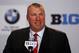July 28, 2011; Chicago, IL, USA; Wisconsin Badgers head coach Bret Bielema speaks during the 2011 Big Ten football media day at the Hyatt-McCormick Place. Mandatory Credit: Jerry Lai-US PRESSWIRE