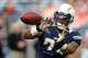 Nov 1, 2012; San Diego, CA, USA; San Diego Chargers running back Ryan Mathews (24) warms up before a game against the Kansas City Chiefs at Qualcomm Stadium. Mandatory Credit: Jake Roth-US PRESSWIRE