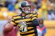 PITTSBURGH, PA - OCTOBER 28: Ben Roethlisberger #7 of the Pittsburgh Steelers drops back to pass during the first quarter against the Washington Redskins on October 28, 2012 at Heinz Field in Pittsburgh, Pennsylvania. (Photo by Joe Sargent/Getty Images)