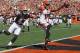 Bengals wide receiver A.J. Green (44 catches, 636 yards, 7 TD) has registered at least one touchdown in six straight games.
