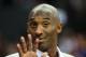 ONTARIO, CA - OCTOBER 10: Kobe Bryant #24 of the Los Angeles Lakers waves as he remains in street clothes for the game with the Portland Trail Blazers at Citizens Business Bank Arena on October 10, 2012 in Ontario, California. NOTE TO USER: User expressly acknowledges and agrees that, by downloading and or using this photograph, User is consenting to the terms and conditions of the Getty Images License Agreement. (Photo by Stephen Dunn/Getty Images)