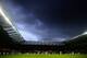 The rains poured down on Chelsea's heads in the second half at Swansea City's Liberty Stadium as the Swans earned a late 1-1 draw and sent the Blues into second place for the first time this season.