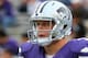 Sep 15, 2012; Manhattan, KS, USA; Kansas State Wildcats quarterback Collin Klein (7) warms up before the start of a game against the North Texas Mean Green at Bill Snyder Family Stadium. Mandatory Credit: Scott Sewell-US PRESSWIRE