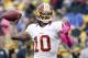 PITTSBURGH, PA - OCTOBER 28: Robert Griffin III #10 of the Washington Redskins drops back to pass against the Pittsburgh Steelers during the game on October 28, 2012 at Heinz Field in Pittsburgh, Pennsylvania. (Photo by Justin K. Aller/Getty Images)