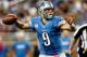DETROIT, MI - OCTOBER 28: Matthew Stafford #9 of the Detroit Lions drops back to pass during the game against the Seattle Seahwaks at Ford Field on October 28, 2012 in Detroit, Michigan. The Lions defeated the Seahwaks 28-24. (Photo by Leon Halip/Getty Images)