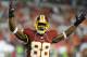 TAMPA, FL - SEPTEMBER 30: Wide receiver Pierre Garcon #88 of the Washington Redskins celebrates a 24- 22 win against the Tampa Bay Buccaneers September 30, 2012 at Raymond James Stadium in Tampa, Florida. ( Photo by Al Messerschmidt/Getty Images)