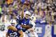 Luck completed passes under duress in a record-breaking performance.