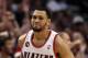 PORTLAND, OR - APRIL 23: Brandon Roy #7 of the Portland Trail Blazers runs down court after making a shot to overcome a 23 point deficit to defeat the Dallas Mavericks 84-82 in Game Four of the Western Conference Quarterfinals in the 2011 NBA Playoffs on April 23, 2011 at the Rose Garden in Portland, Oregon. NOTE TO USER: User expressly acknowledges and agrees that, by downloading and or using this photograph, User is consenting to the terms and conditions of the Getty Images License Agreement. (Photo by Jonathan Ferrey/Getty Images)
