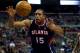 Oct 26, 2012; Auburn Hills, MI, USA; Atlanta Hawks power forward Al Horford (15) grabs a loose ball during the second quarter against the Detroit Pistons at The Palace. Mandatory Credit: Tim Fuller-US PRESSWIRE