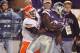 Nov 3, 2012; Manhattan, KS, USA; Oklahoma State Cowboys safety Daytawion Lowe (8) pushes Kansas State Wildcats wide receiver Chris Harper (3) out of bounds during a 44-30 Cowboys' loss at Bill Snyder Family Stadium. Mandatory Credit: Scott Sewell-US PRESSWIRE