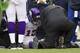 SEATTLE, WA - NOVEMBER 4: Percy Harvin #12 of the Minnesota Vikings is tended to on the field during a game against the Seattle Seahawks at CenturyLink Field on November 4, 2012 in Seattle, Washington. The Seahawks 30-20. (Photo by Stephen Brashear/Getty Images)