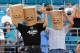 JACKSONVILLE, FL - NOVEMBER 04: Fans of the Jacksonville Jaguars wear bags as the team loses 31 - 14 against the Detroit Lions November 4, 2012 at EverBank Field in Jacksonville, Florida. (Photo by Al Messerschmidt/Getty Images)