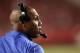 Oct 13, 2012; Fayetteville, AR, USA; Kentucky Wildcats head coach Joker Phillips looks to the scoreboard during the second quarter of the game against the Arkansas Razorbacks at Donald W. Reynolds Razorback Stadium. Mandatory Credit: Nelson Chenault-US PRESSWIRE