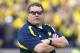 ANN ARBOR, MI - OCTOBER 20: Head coach Brady Hoke of the Michigan Wolverines watches the action during the game against the Michigan State Spartans at Michigan Stadium on October 20, 2012 in Ann Arbor, Michigan. The Wolverines defeated the Spartans 12-10. (Photo by Leon Halip/Getty Images)
