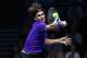 LONDON, ENGLAND - NOVEMBER 08: Roger Federer of Switzerland hits a forehand during the men's singles match against David Ferrer of Spain on day four of the ATP World Tour Finals at the O2 Arena on November 8, 2012 in London, England. (Photo by Julian Finney/Getty Images)