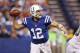 INDIANAPOLIS, IN - NOVEMBER 04: Andrew Luck #12 of the Indianapolis Colts passes the ball against the Miami Dolphins during the game at Lucas Oil Stadium on November 4, 2012 in Indianapolis, Indiana. The Colts won 23-20. (Photo by Joe Robbins/Getty Images)