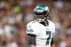 Michael Vick was the victim of constant pressure on Monday.