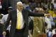 NEW ORLEANS - APRIL 24: Phil Jackson, head coach of the Los Angeles Lakers, yells during Game Four of the Western Conference Quarterfinals against the New Orleans Hornets in the 2011 NBA Playoffs at New Orleans Arena on April 24, 2011 in New Orleans, Louisiana. NOTE TO USER: User expressly acknowledges and agrees that, by downloading and or using this Photograph, user is consenting to the terms and conditions of the Getty Images License Agreement. (Photo by Jeff Zelevansky/Getty Images)