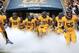 BERKELEY, CA - NOVEMBER 13: Tthe California Golden Bears enter the stadium for their game against the Oregon Ducks at California Memorial Stadium on November 13, 2010 in Berkeley, California. (Photo by Ezra Shaw/Getty Images)