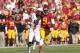 LOS ANGELES, CA - NOVEMBER 10: Wide receiver Marqise Lee #9 of the USC Trojans carries the ball on an 80 yard touchdown pass play in front of safety Keelan Johnson #10 of the Arizona State Sun Devils in the first quarter at the Los Angeles Memorial Coliseum on November 10, 2012 in Los Angeles, California. (Photo by Stephen Dunn/Getty Images)