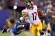 November 4, 2012; East Rutherford, NJ, USA; Pittsburgh Steelers wide receiver Mike Wallace (17) runs past New York Giants corner back Prince Amukamara (20) for a touchdown during the fourth quarter of an NFL game at MetLife Stadium. Mandatory Credit: Brad Penner-US PRESSWIRE