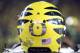 EUGENE, OR - OCTOBER 6: Close-up of the Oregon Ducks 'Liquid Metal' helmet during the the game between the Oregon Ducks and the Washington Huskies on October 6, 2012 at Autzen Stadium in Eugene, Oregon. Oregon won the game 52-21. (Photo by Steve Dykes/Getty Images)
