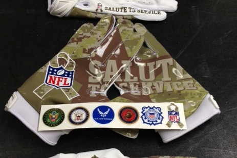 salute to service football gloves