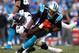CHARLOTTE, NC - NOVEMBER 11: Von Miller #58 of the Denver Broncos tackles Cam Newton #1 of the Carolina Panthers during their game at Bank of America Stadium on November 11, 2012 in Charlotte, North Carolina. (Photo by Streeter Lecka/Getty Images)