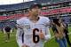 Nov 4, 2012; Nashville, TN, USA; Chicago Bears quarterback Jay Cutler (6) leaves the field after his team defeated the Tennessee Titans 51-20 during the second half at LP Field. Mandatory Credit: Jim Brown-US PRESSWIRE