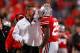 COLUMBUS, OH - NOVEMBER 03: Head Coach Urban Meyer of the Ohio State Buckeyes congratulates Bri'onte Dunn #25 of the Ohio State Buckeyes after he scored a touchdown against the Illinois Illini on November 3, 2012 at Ohio Stadium in Columbus, Ohio. Ohio State defeated Illinois 52-22. (Photo by Kirk Irwin/Getty Images)