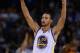 OAKLAND, CA - NOVEMBER 07: Stephen Curry #30 of the Golden State Warriors reacts after the Warriors made a three-pointer against the Cleveland Cavaliers at Oracle Arena on November 7, 2012 in Oakland, California. NOTE TO USER: User expressly acknowledges and agrees that, by downloading and or using this photograph, User is consenting to the terms and conditions of the Getty Images License Agreement. (Photo by Ezra Shaw/Getty Images)