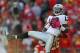 KANSAS CITY, MO - OCTOBER 28: Wide receiver Denarius Moore #17 of the Oakland Raiders catches a 9-yard touchdown pass against the Kansas City Chiefs during the second quarter on October 28, 2012 at Arrowhead Stadium in Kansas City, Missouri. (Photo by Peter Aiken/Getty Images)
