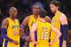 Are they the Lakers huddling to call a play? Or the NBA version of the Real Housewives, gossiping about who SHOULD have been their coach?