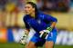 EAST HARTFORD, CT - OCTOBER 23: Hope Solo #1 of the United States plays in goal against Germany during the game on October 23, 2012 at Rentschler Field in East Hartford, Connecticut. (Photo by Jared Wickerham/Getty Images)