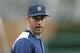 DETROIT, MI - OCTOBER 26: Justin Verlander #35 of the Detroit Tigers watches the action during the afternoon workout at Comerica Park on October 26, 2012 in Detroit, Michigan. (Photo by Leon Halip/Getty Images)
