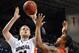 Freshman Przemek Karnowski (24) shoots a jumper in win over Southern Utah
