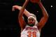 NEW YORK, NY - NOVEMBER 09: Rasheed Wallace #36 of the New York Knicks grabs the rebound in the first half against the Dallas Mavericks on November 9, 2012 at Madison Square Garden in New York City. NOTE TO USER: User expressly acknowledges and agrees that, by downloading and/or using this photograph, user is consenting to the terms and conditions of the Getty Images License Agreement. (Photo by Elsa/Getty Images)