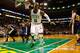 BOSTON, MA - NOVEMBER 14: Rajon Rondo #9 of the Boston Celtics limps after rolling his ankle on a play against the Utah Jazz during the game on November 14, 2012 at TD Garden in Boston, Massachusetts. NOTE TO USER: User expressly acknowledges and agrees that, by downloading and or using this photograph, User is consenting to the terms and conditions of the Getty Images License Agreement. (Photo by Jared Wickerham/Getty Images)