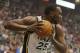 SALT LAKE CITY, UT - OCTOBER 31: Al Jefferson #25 of the Utah Jazz grabs a rebound during a game against the Dallas Mavericks during the first half of an NBA game October 31, 2012 at Energy Solution Arena in Salt Lake City, Utah. NOTE TO USER: User expressly acknowledges and agrees that, by downloading and or using this photograph, User is consenting to the terms and conditions of the Getty Images License Agreement. (Photo by George Frey/Getty Images)