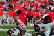 ATHENS, GA - NOVEMBER 3: Todd Gurley #3 of the Georgia Bulldogs carries the ball against the Ole Miss Rebels at Sanford Stadium on November 3, 2012 in Athens, Georgia. (Photo by Scott Cunningham/Getty Images)