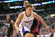 November 14, 2012; Los Angeles, CA, USA; Los Angeles Clippers power forward Blake Griffin (32) turns the ball over against the defense of Miami Heat shooting guard Ray Allen (34) during the second half at Staples Center. Mandatory Credit: Gary A. Vasquez-US PRESSWIRE