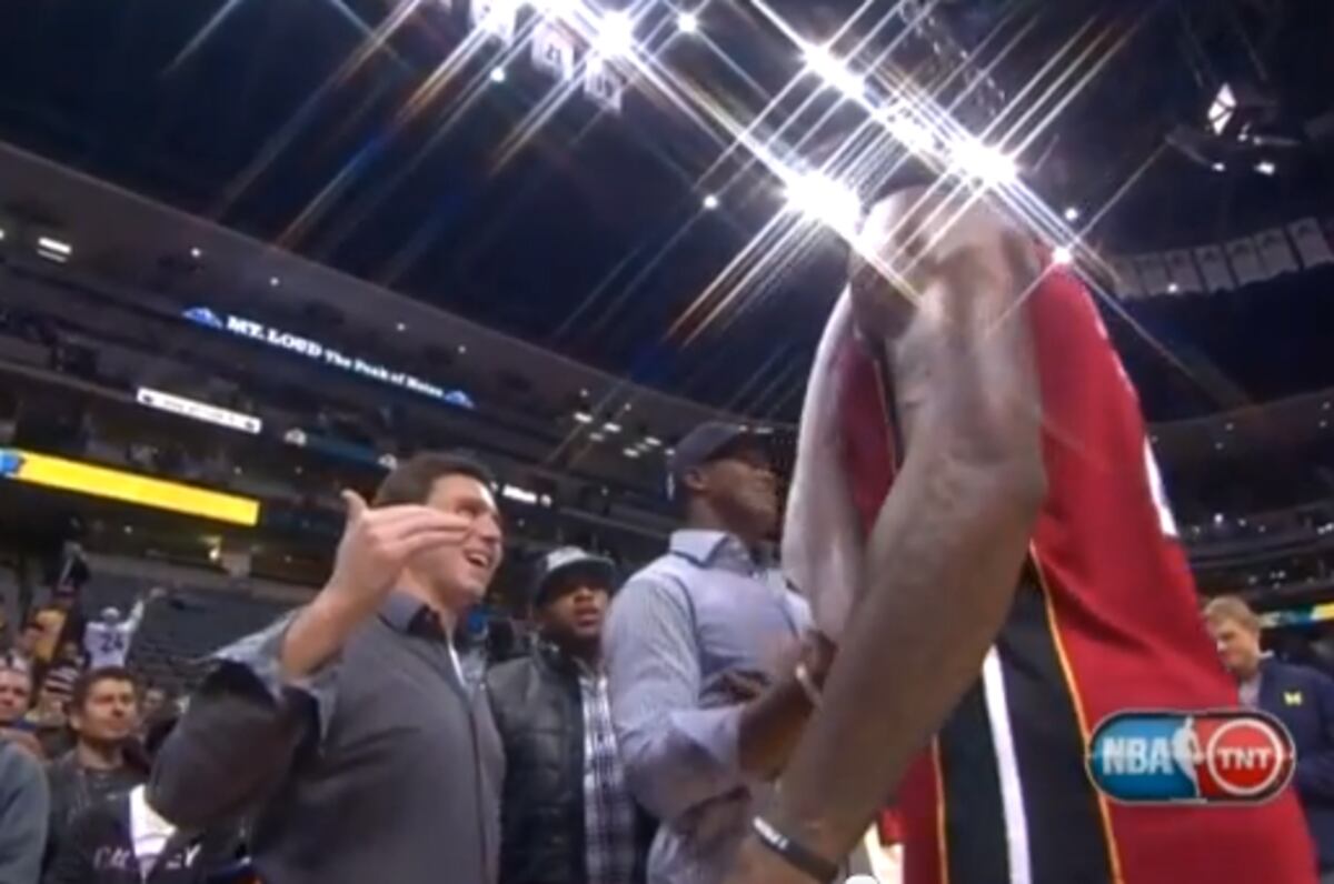 Lebron James Is Not All Loving Leaves Enthusiastic Bro Hanging On Lebron James Is Not All Loving Leaves Enthusiastic Bro Hanging On