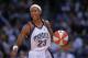 3 Aug 2001: Chamique Holdsclaw #23 of the Washington Mystics with the ball during the WNBA game against the Portland Fire at the MCI Center in Washington, D.C. The Mystics defeated the Fire 64-50. NOTE TO USER: It is expressly understood that the only rights Allsport are offering to license in this Photograph are one-time, non-exclusive editorial rights. No advertising or commercial uses of any kind may be made of Allsport photos. User acknowledges that it is aware that Allsport is an editorial sports agency and that NO RELEASES OF ANY TYPE ARE OBTAINED from the subjects contained in the photographs.Mandatory Credit: Doug Pensinger /Allsport