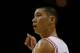 HOUSTON, TX - OCTOBER 12: Jeremy Lin #7 of the Houston Rockets watches the action during the game against the New Orleans Hornets at the Toyota Center on October 12, 2012 in Houston, Texas. NOTE TO USER: User expressly acknowledges and agrees that, by downloading and or using this photograph, User is consenting to the terms and conditions of the Getty Images License Agreement. (Photo by Scott Halleran/Getty Images)
